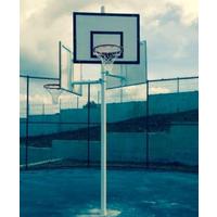 Tek Ayak Taşıyıcılı 3 Yönlü Fiber Panyalı Basketbol Potası